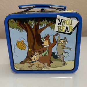 Yogi Bear Blue Metal Lunchbox